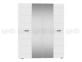 НЭНСИ NEW Шкаф 4-створчатый (Белый глянец холодный/белый) в Перми - perm.ok-mebel.com | фото 1